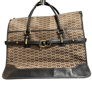 Vintage Wilson’s Leather Travel Bag – Equestrian Style – Brown Monogram with Bla